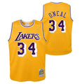 Los Angeles Lakers Shaquille O'Neal Hardwood Classics Road Jersey - Youth product image 1, provided for visual reference and
