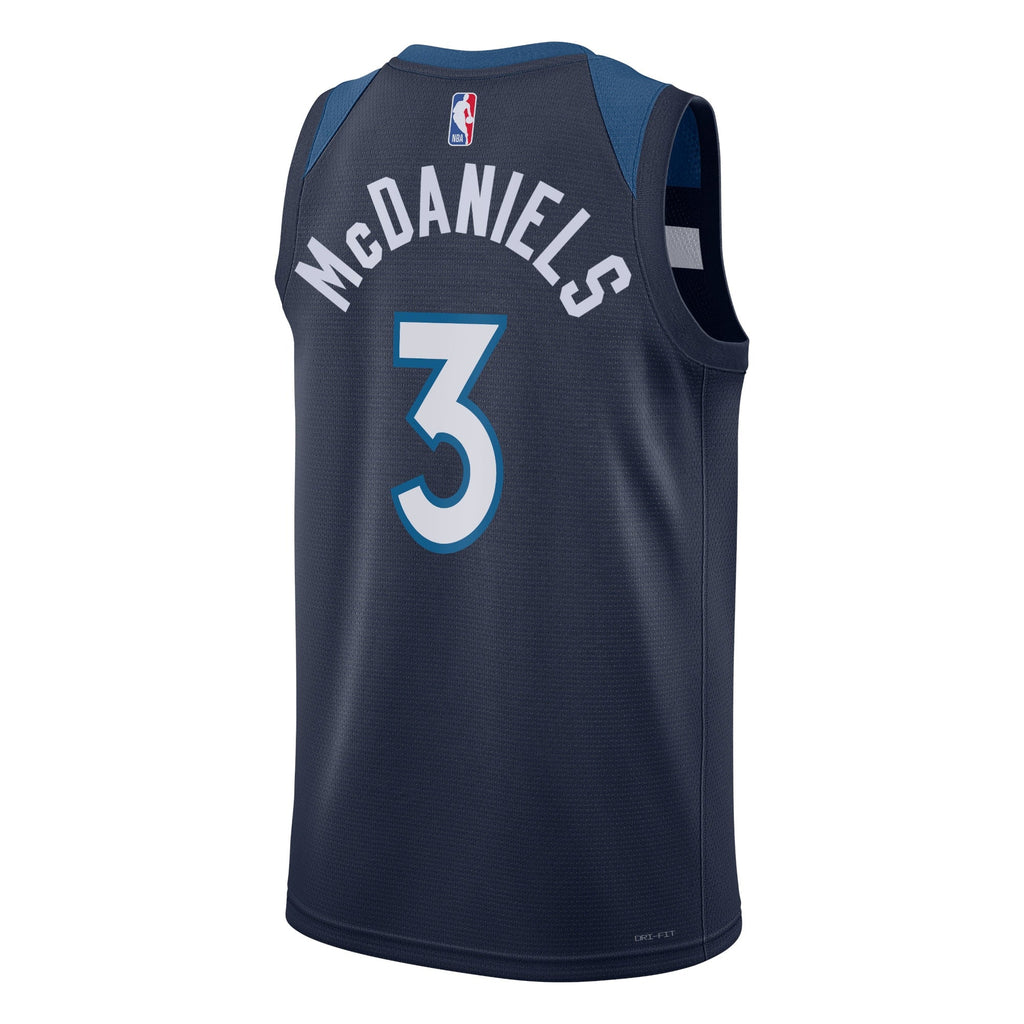 Minnesota Timberwolves Nike Icon Edition Swingman Jersey - Navy - Jaden McDaniels - Unisex product image 3, provided for