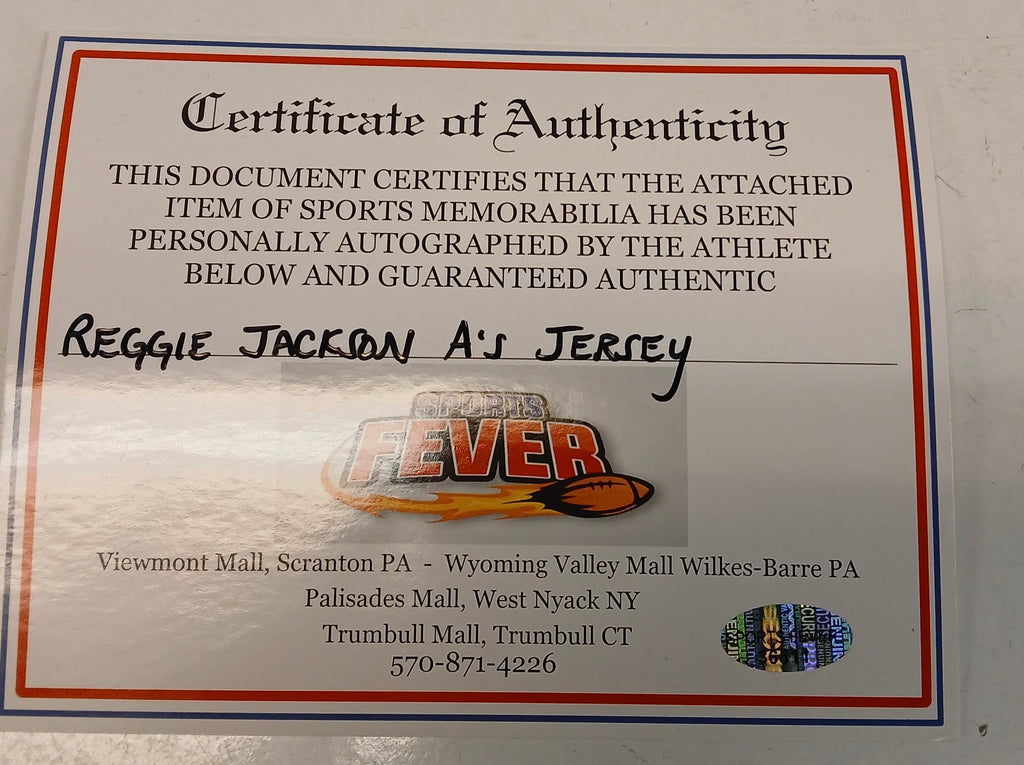 Reggie Jackson Oakland A’s Athletics autographed jersey COA product image 4