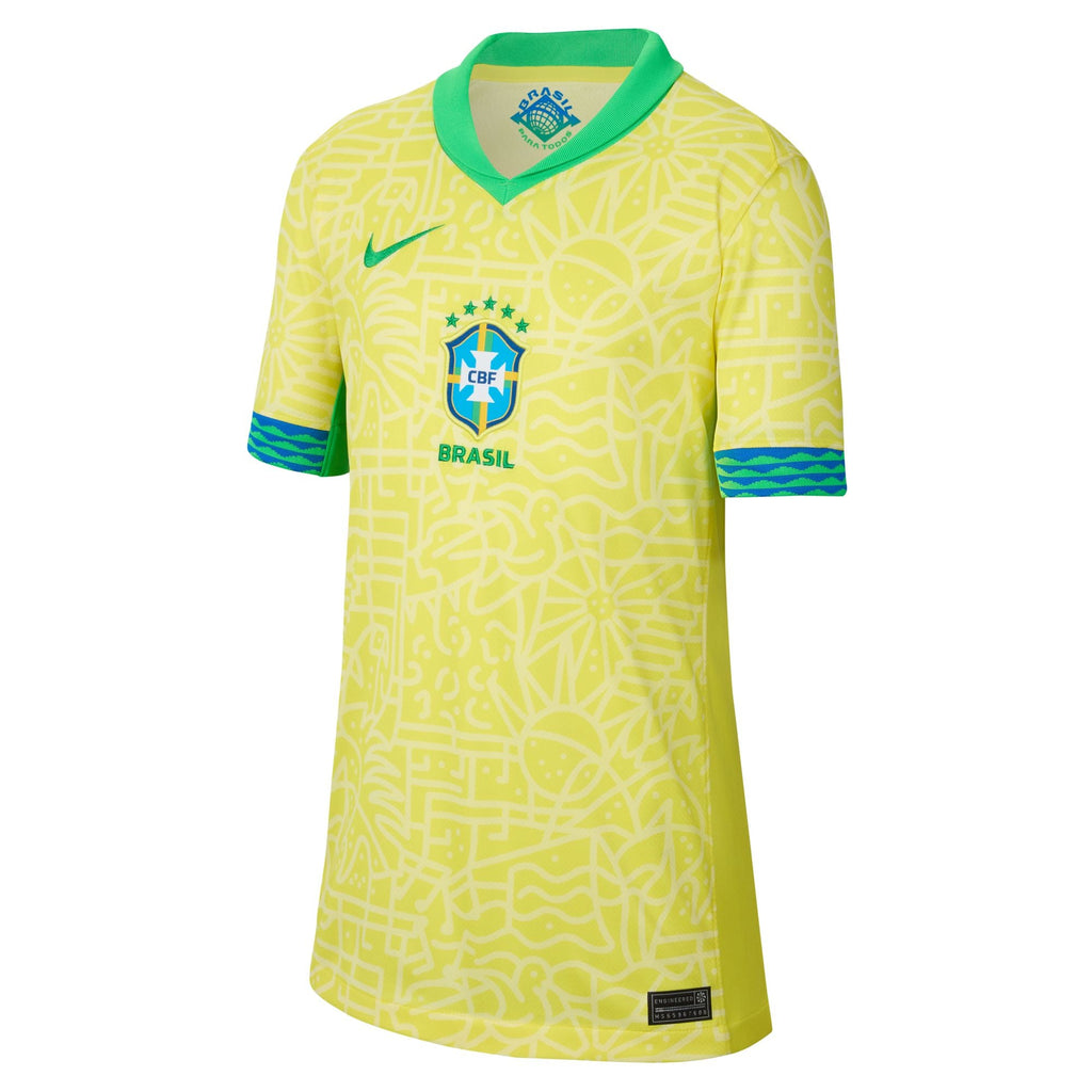 Nike Brazil 2024 Youth Home Stadium Jersey product image 1, provided for visual reference and product detail review