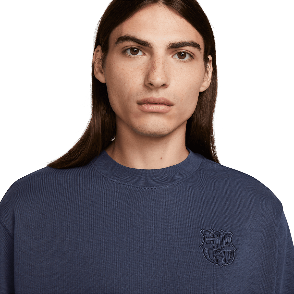 Nike FC Barcelona Men Club Crewneck Sweater product image 3, provided for visual reference and product detail review