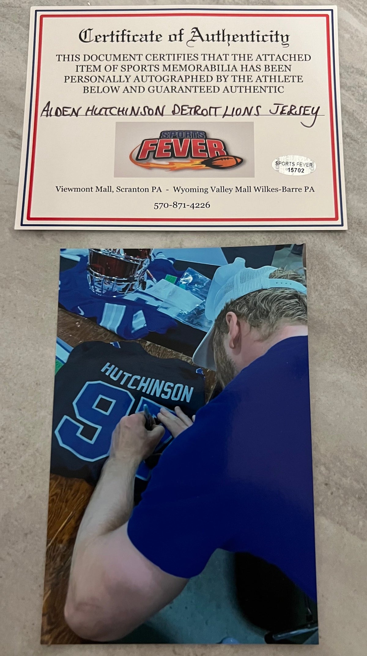Aiden Hutchinson Autographed Detroit Lions Jersey with COA product image 4