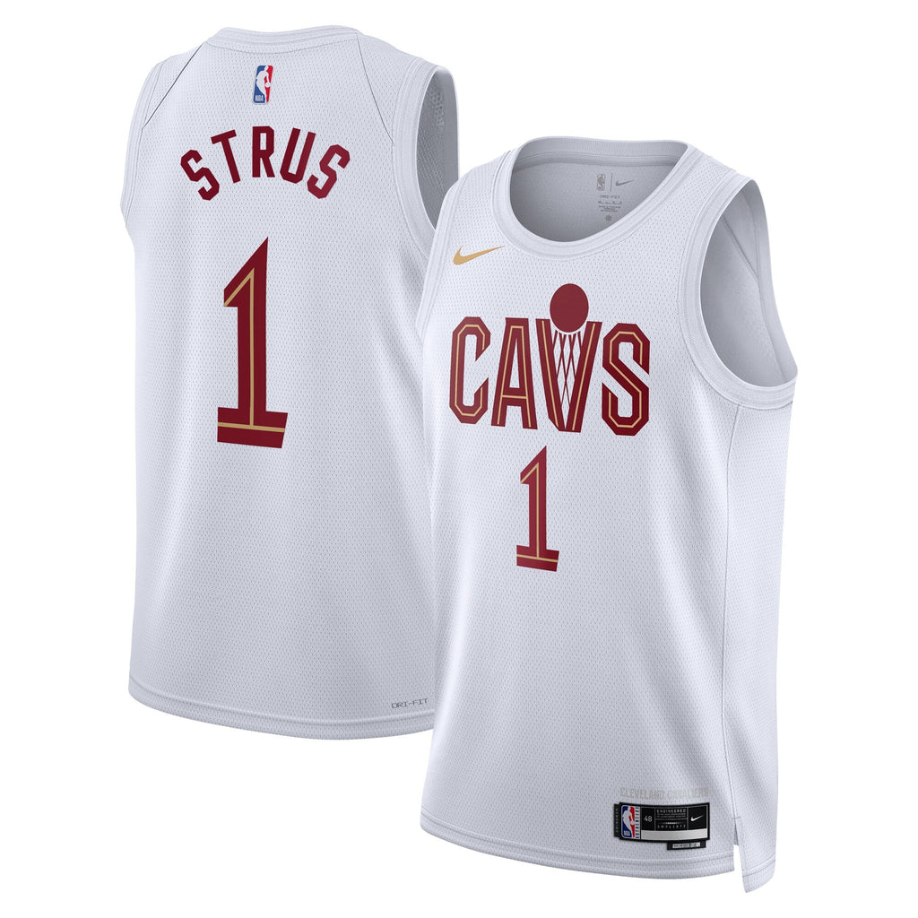Cleveland Cavaliers Nike Association Edition Swingman Jersey - White - Max Strus - Unisex product image 2, provided for