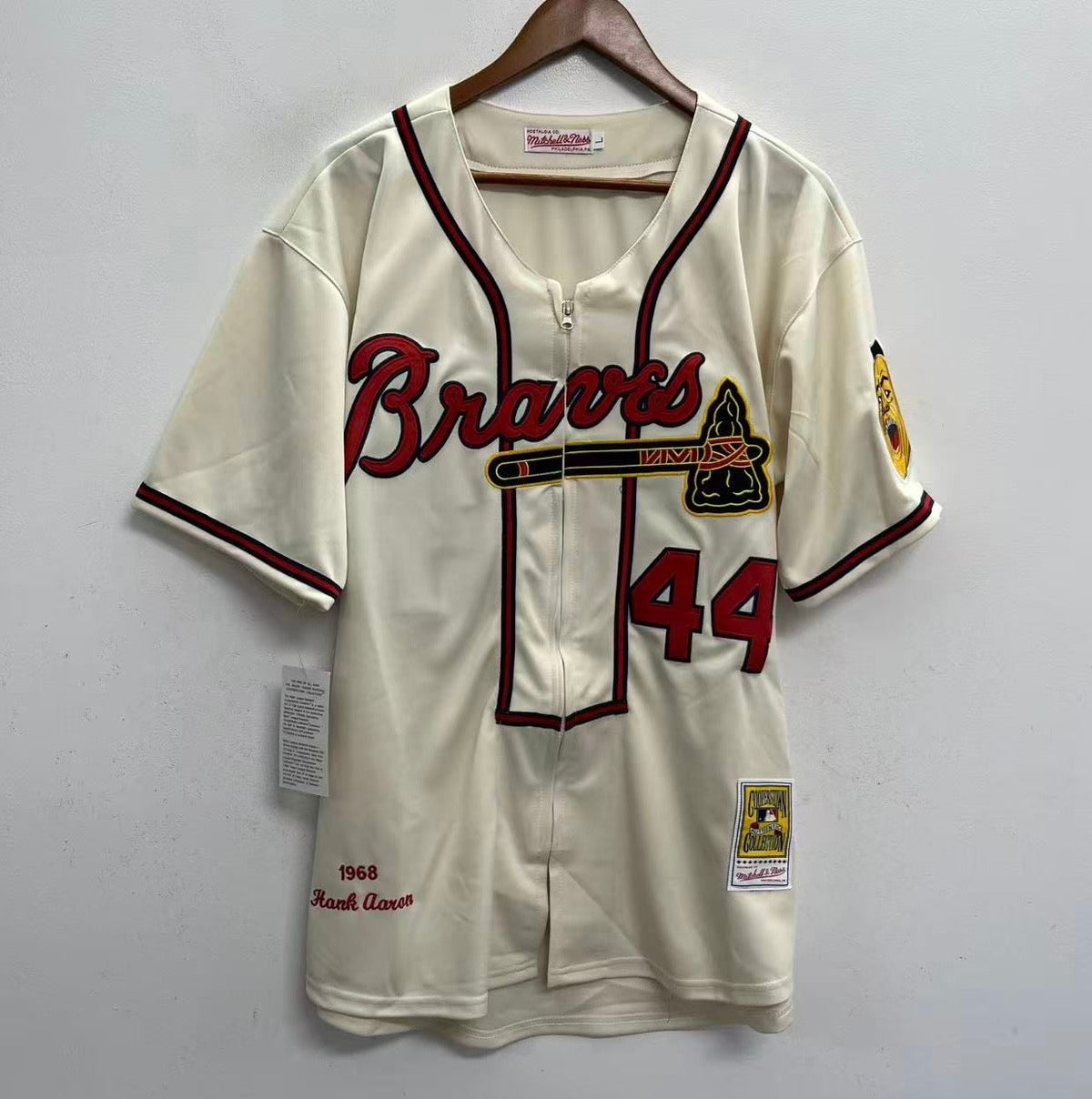 Hank Aaron Atlanta Milwaukee Braves 1968 Mitchell & Ness product image 2