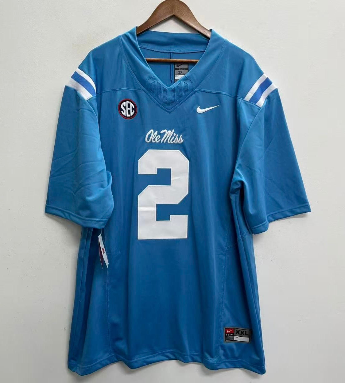 Jaxson Dart Ole Miss Rebels Official NCAA Nike Jersey blue product image 2