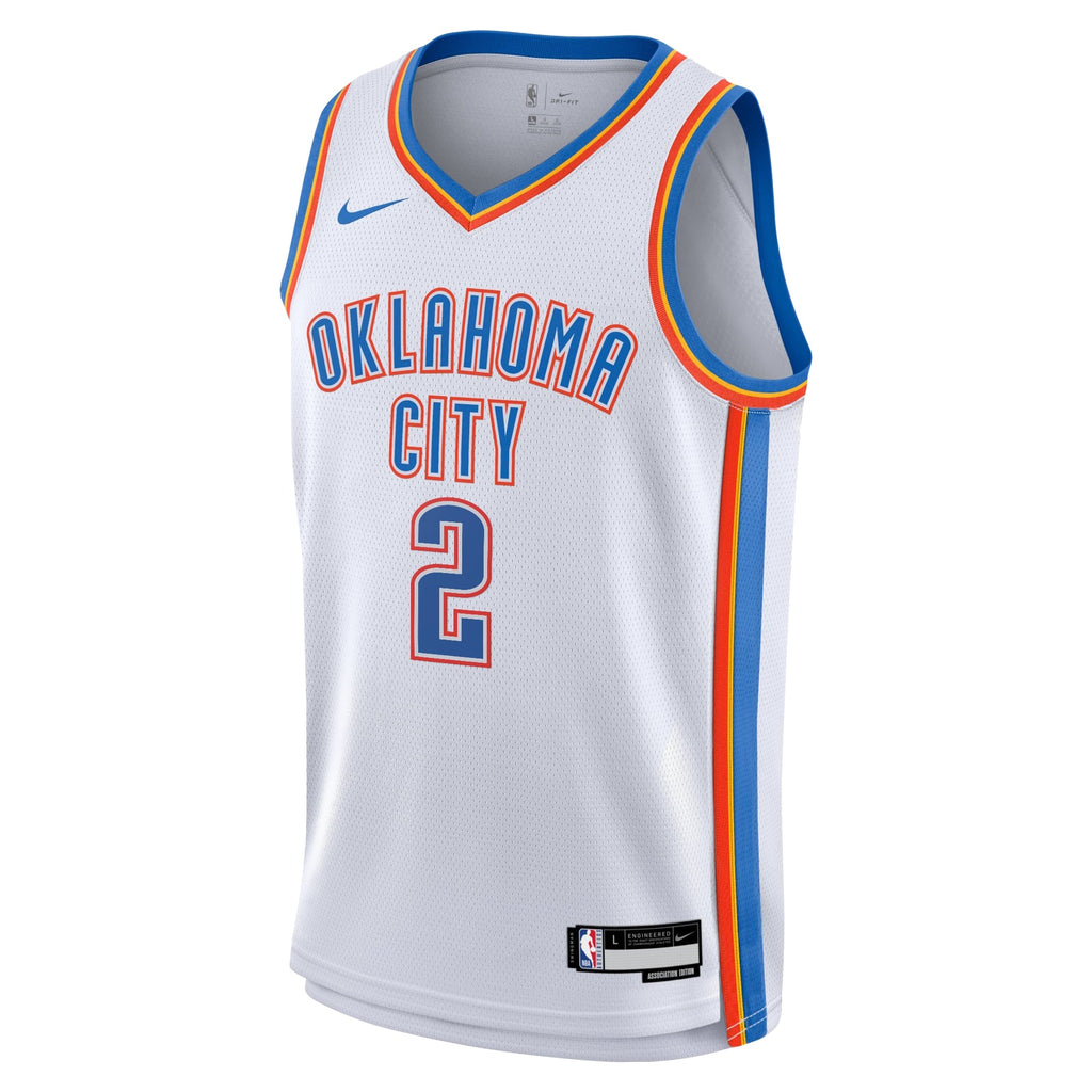 Oklahoma City Thunder Nike Association Edition Swingman Jersey - White - Shai Gilgeous-Alexander - Youth product image 3,