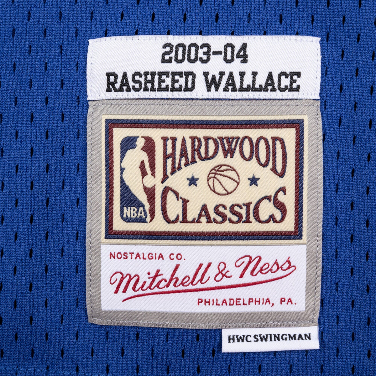 Detroit Pistons Mitchell & Ness Rasheed Wallace 2003 Swingman Authentic Jersey - Royal Blue product image 5, provided for