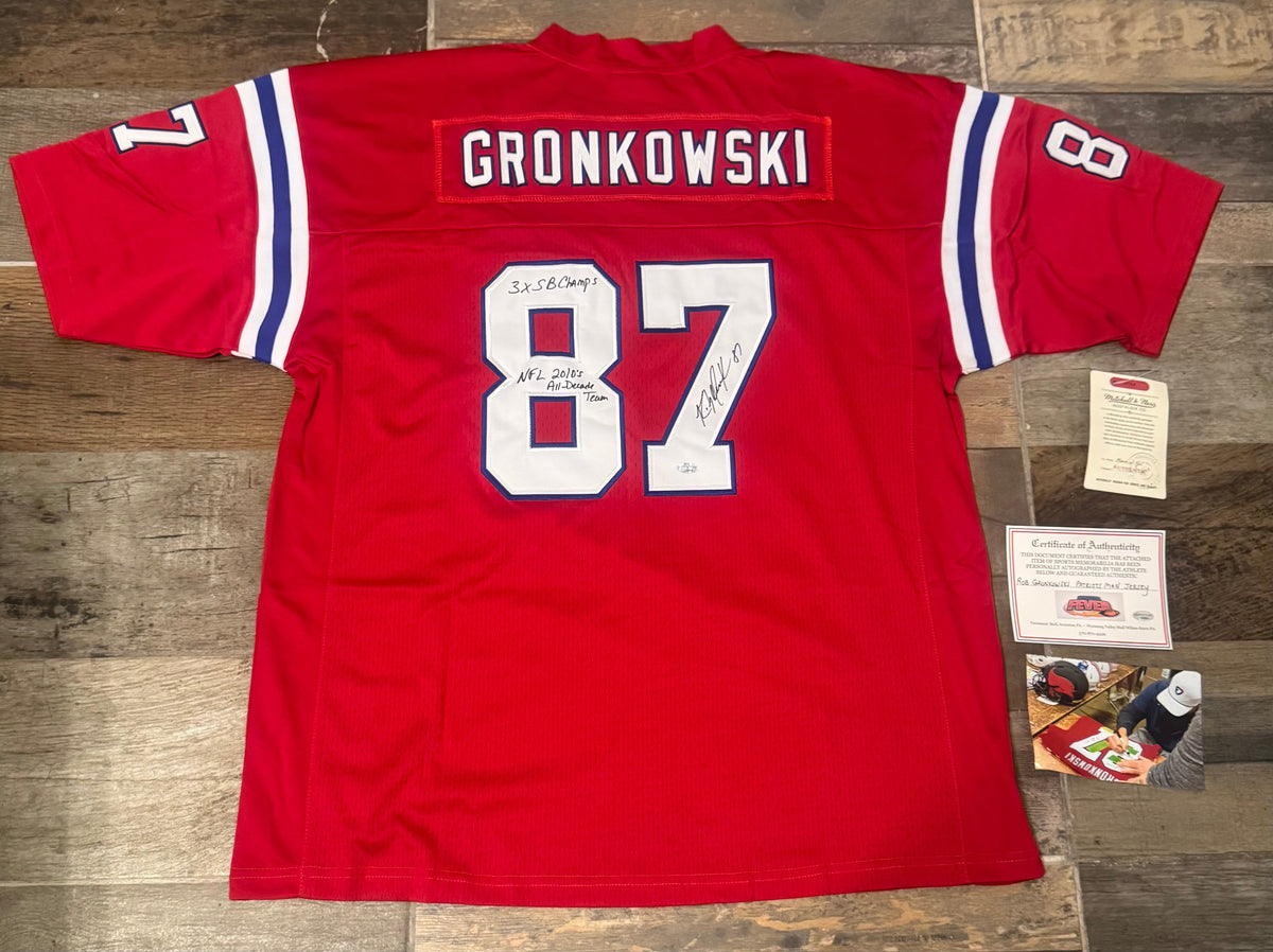 Rob Gronkowski autographed New England Patriots jersey with product image 1
