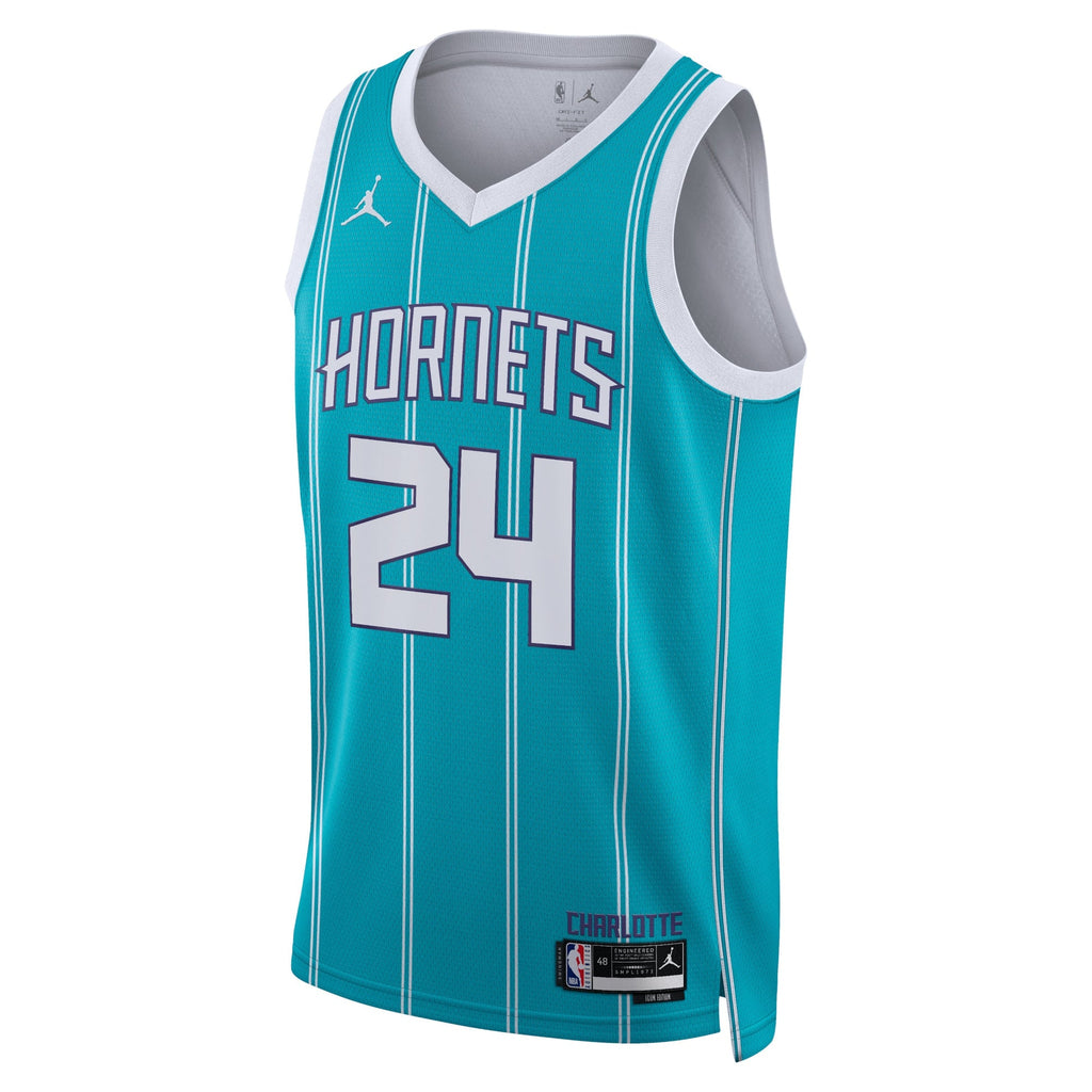 Charlotte Hornets Jordan Brand Icon Edition Swingman Jersey - Teal - Brandon Miller - Unisex product image 3, provided for