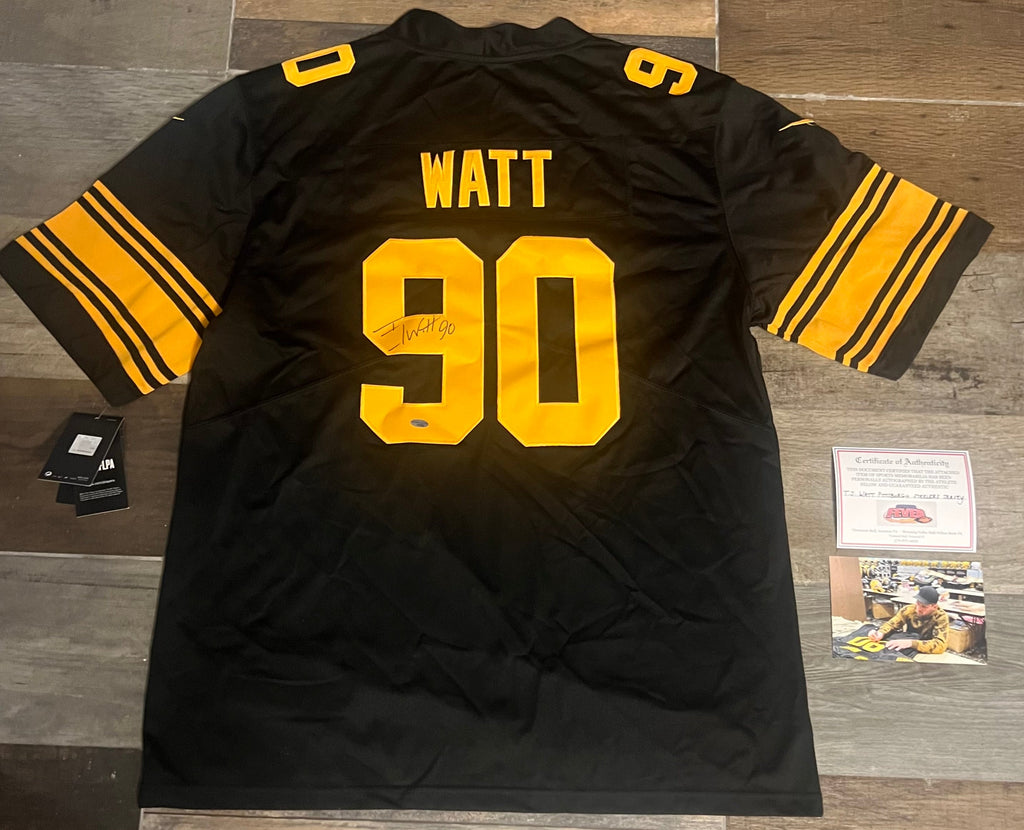 T.J. Watt autographed Pittsburgh Steelers Color Rush jersey product image 1
