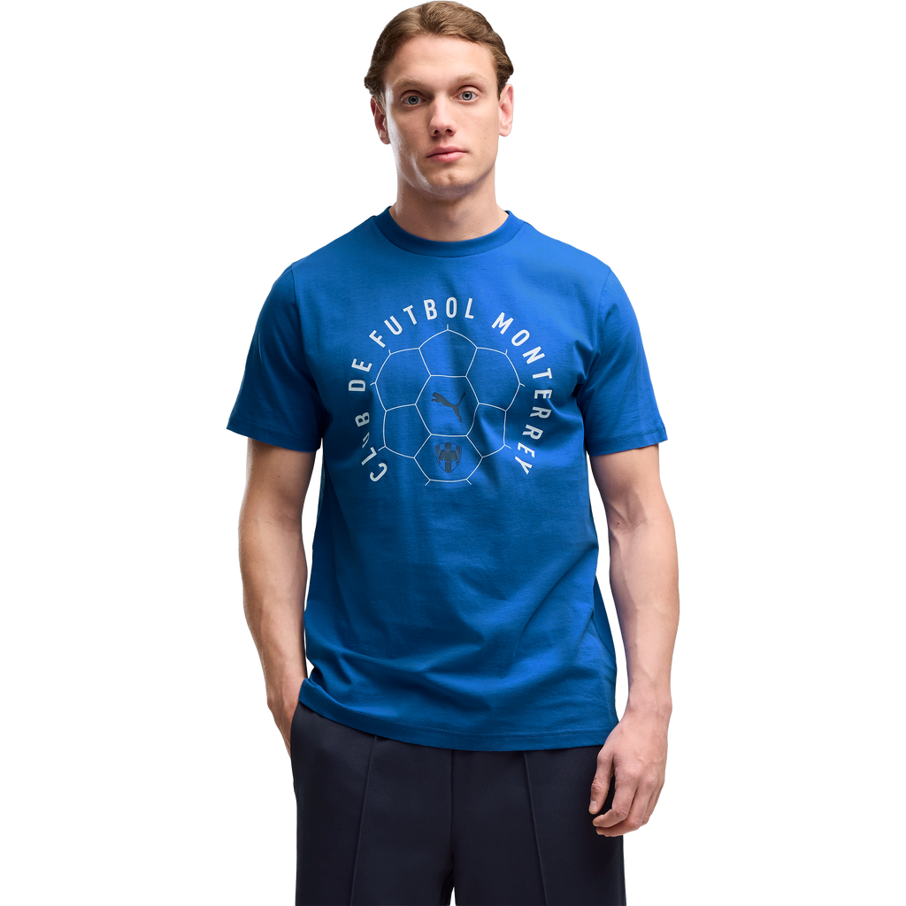 Puma Monterrey Men ftblCulture Blue T-Shirt product image 3, provided for visual reference and product detail review