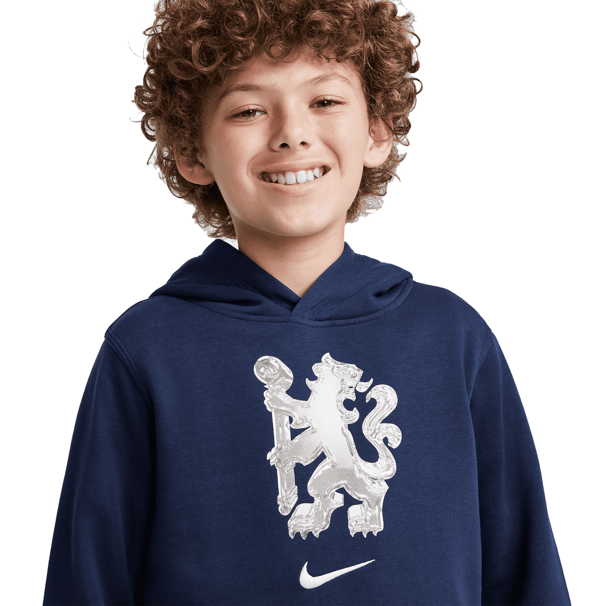 Nike Chelsea FC Youth Club Pullover Hoodie product image 3, provided for visual reference and product detail review