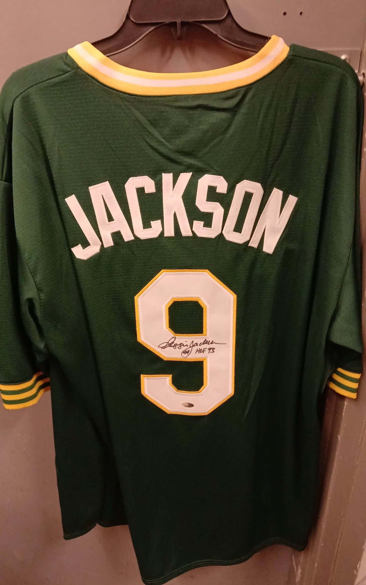 Reggie Jackson Oakland A’s Athletics autographed jersey COA product image 1