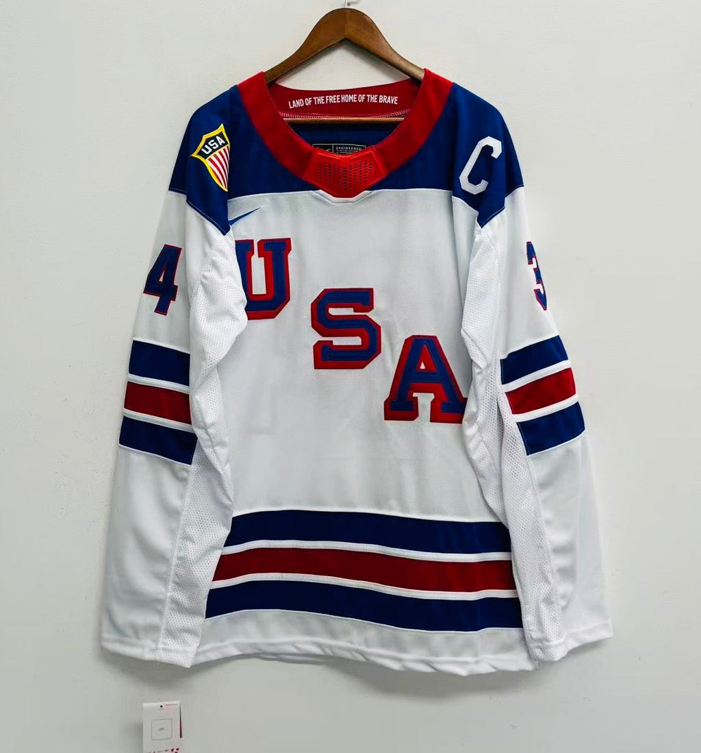 Auston Matthews Team USA Hockey Official Nike Jersey white product image 4