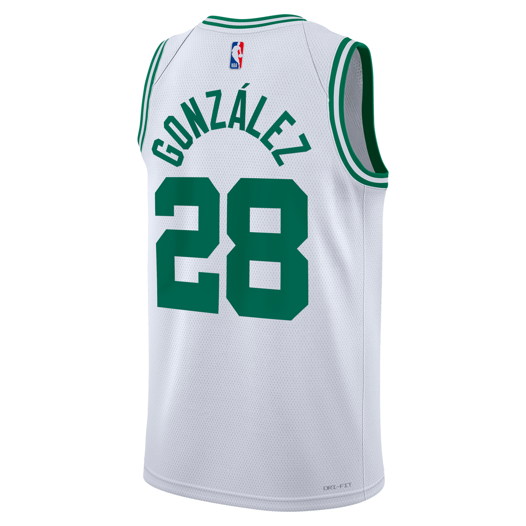 Boston Celtics Nike Association Edition Swingman Jersey - White - Hugo González - Unisex product image 4, provided for