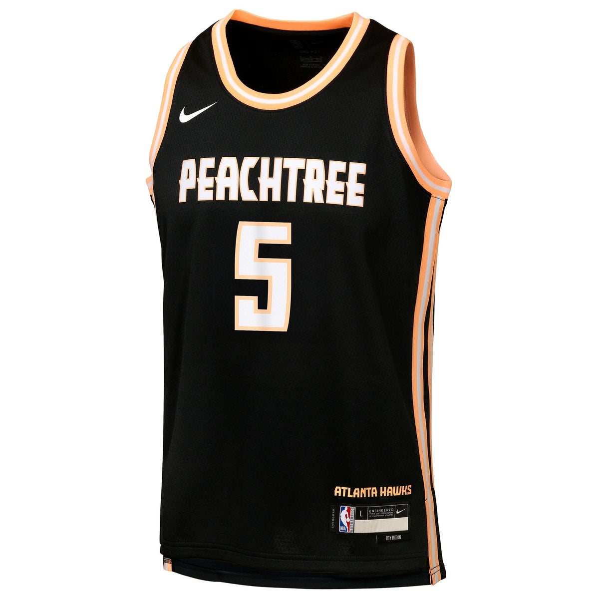 Atlanta Hawks Nike 2025/26 City Edition Swingman Jersey - Black - Dyson Daniels - Youth product image 3, provided for visual