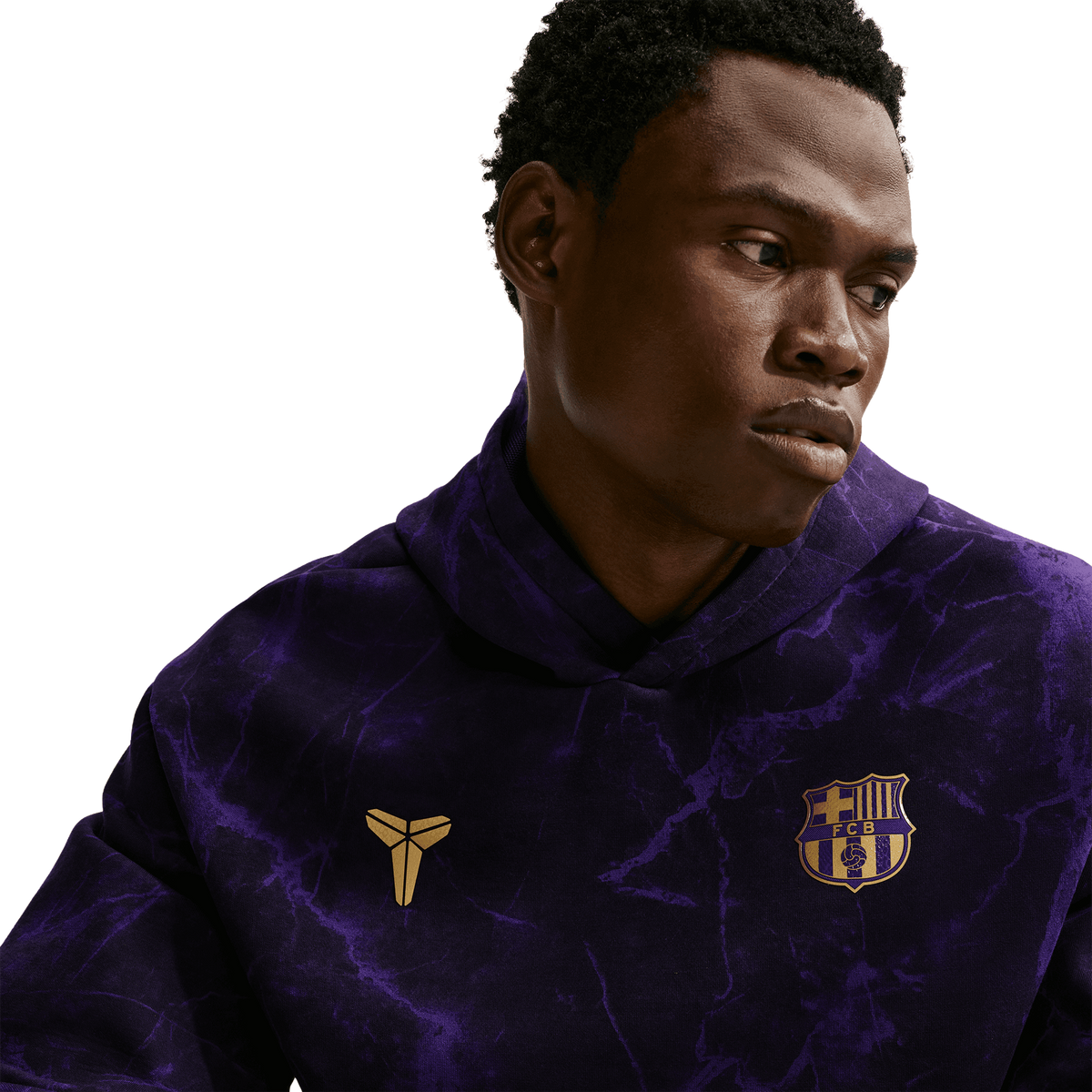 Nike FC Barcelona Men Kobe Away Dri-FIT Pullover Hoodie product image 3, provided for visual reference and product detail