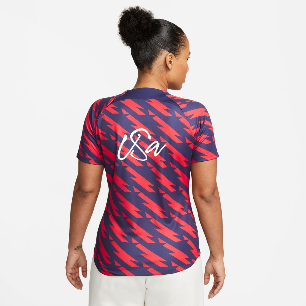 Nike USA Women Academy Pro Short Sleeve Pre-Match Top product image 2, provided for visual reference and product detail
