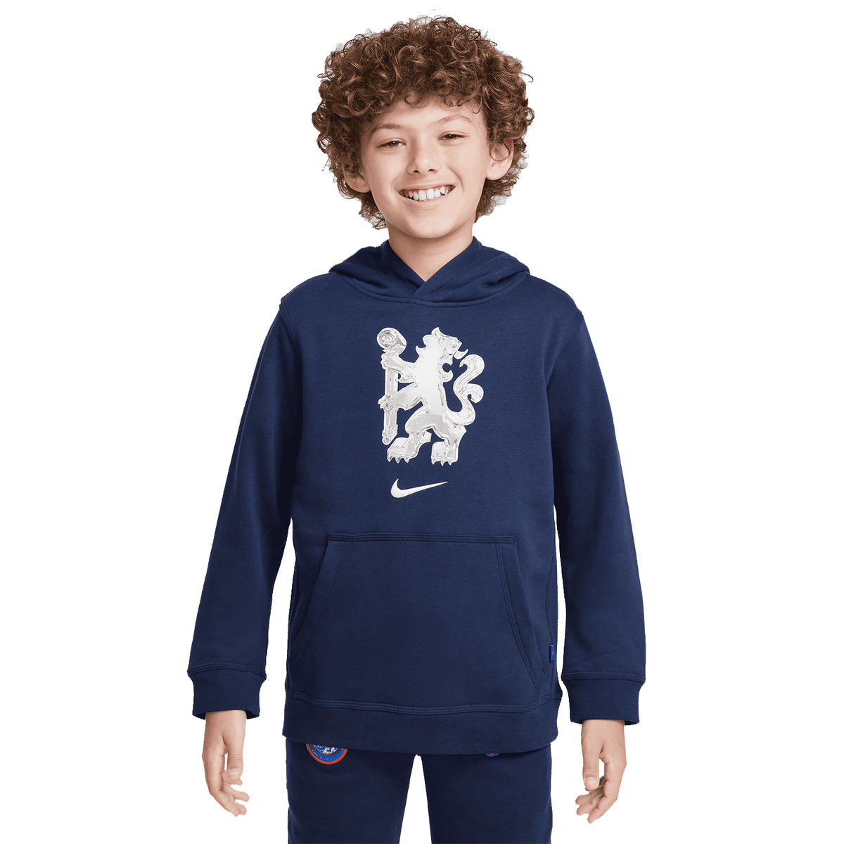Nike Chelsea FC Youth Club Pullover Hoodie product image 1, provided for visual reference and product detail review