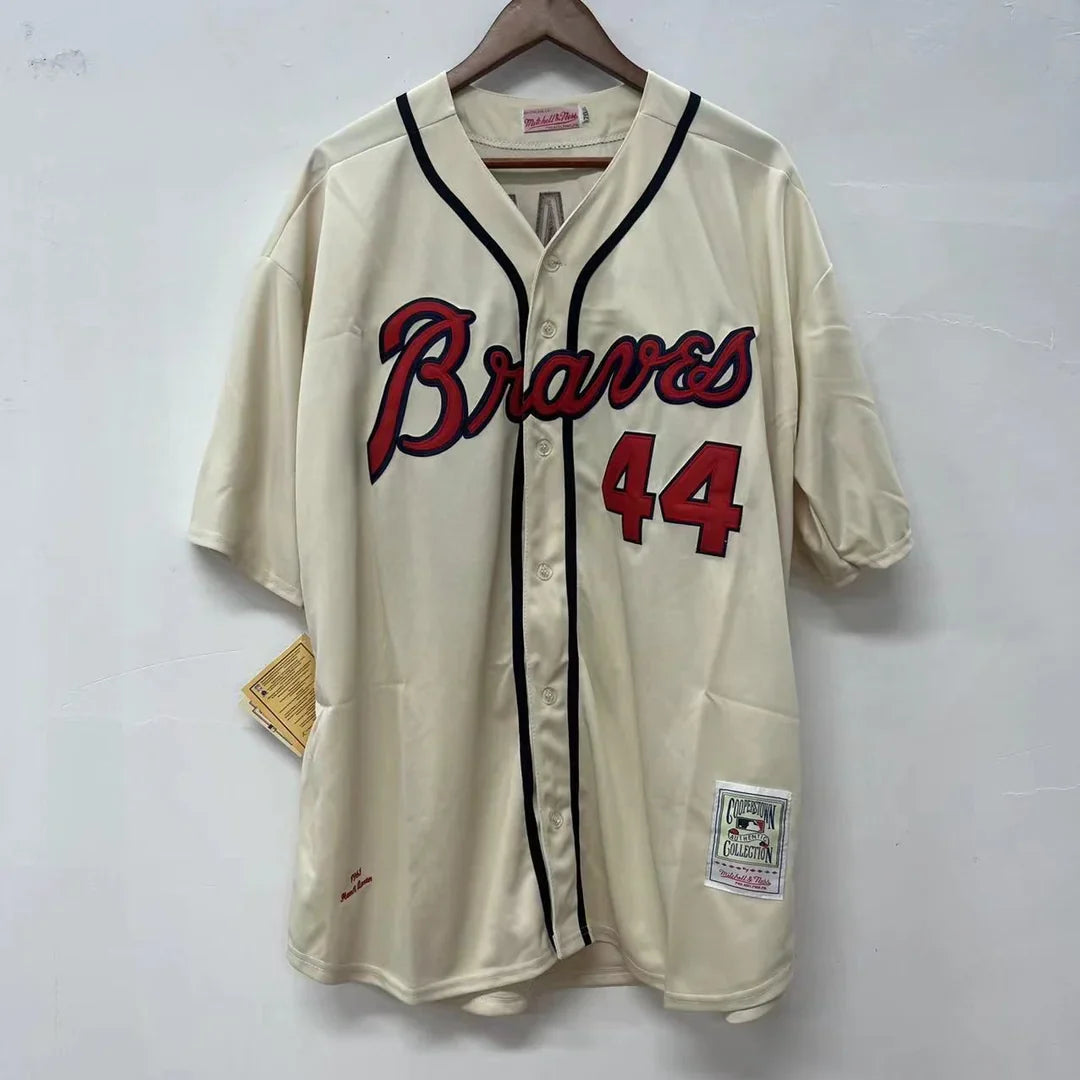 Hank Aaron 1963 YOUTH KIDS Atlanta Braves jersey Mitchell & product image 2