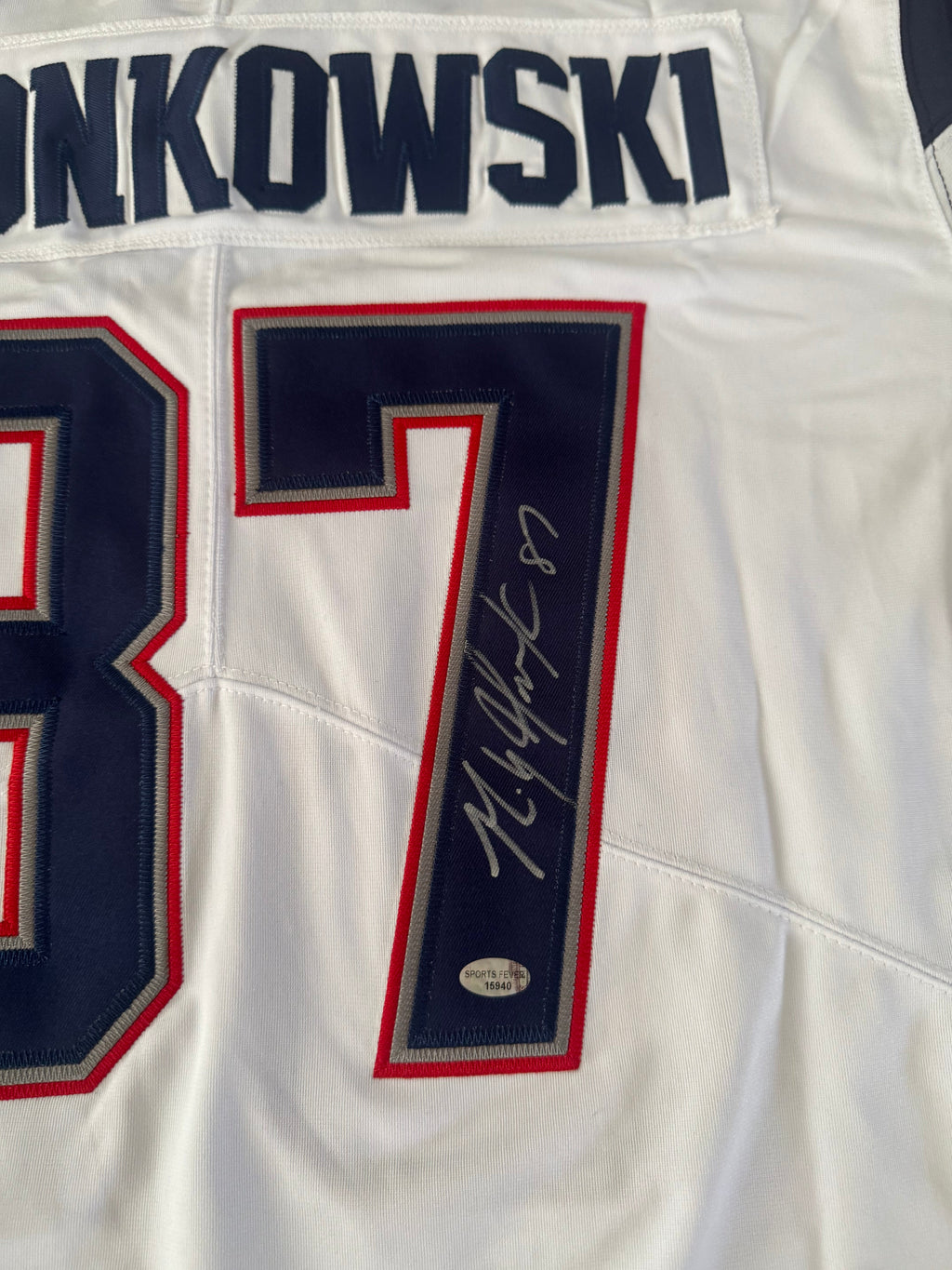 Rob Gronkowski autographed New England Patriots jersey COA product image 2