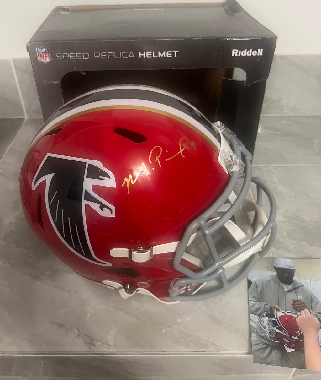 Michael Penix Jr. Autographed Full Size Helmet with COA product image 1