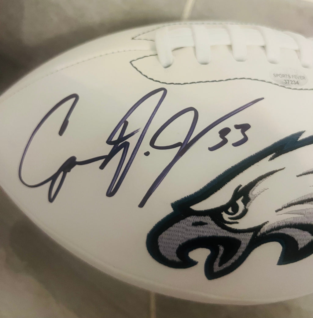Cooper DeJean Autographed Philadelphia Eagles Football with product image 2