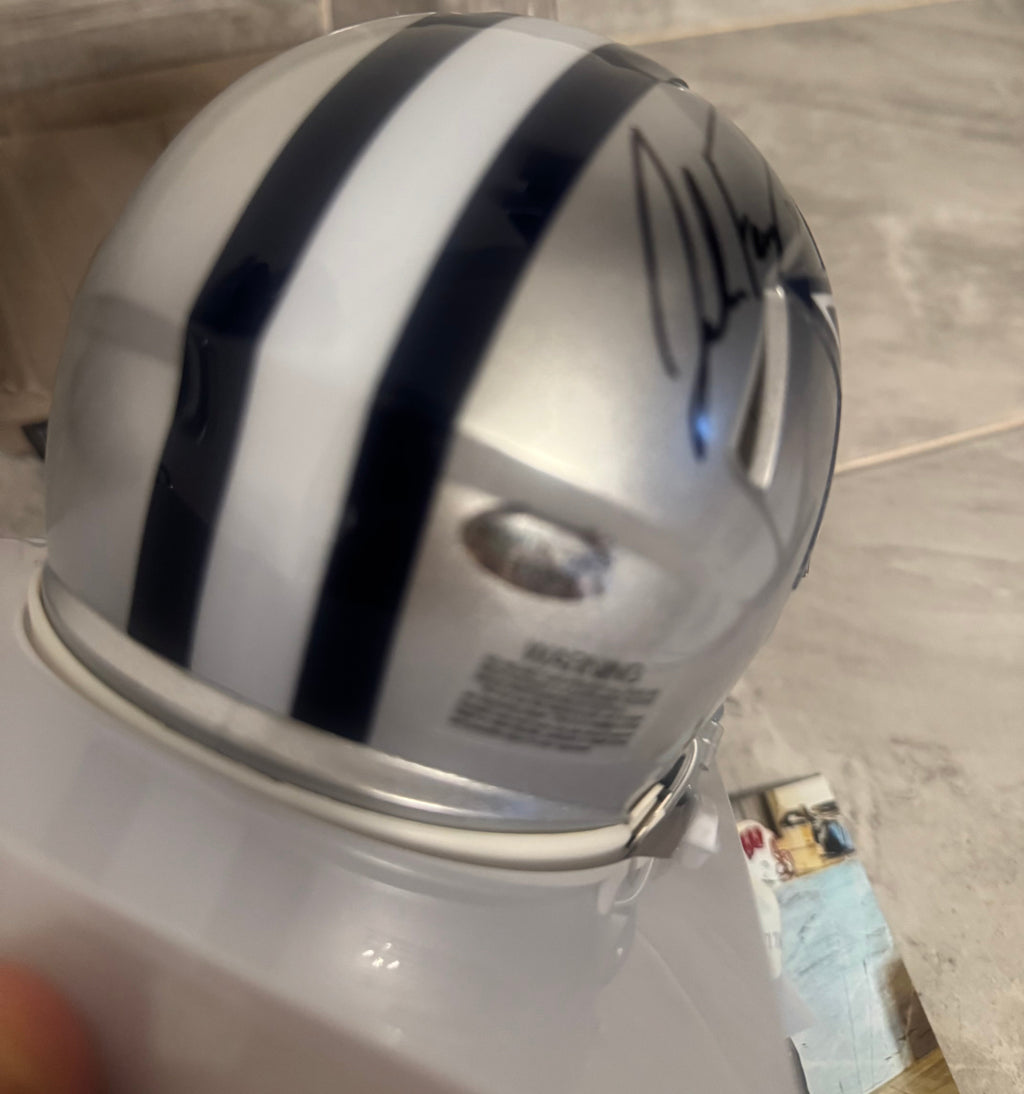Jake Ferguson Autographed Dallas Cowboys Mini Helmet with product image 3