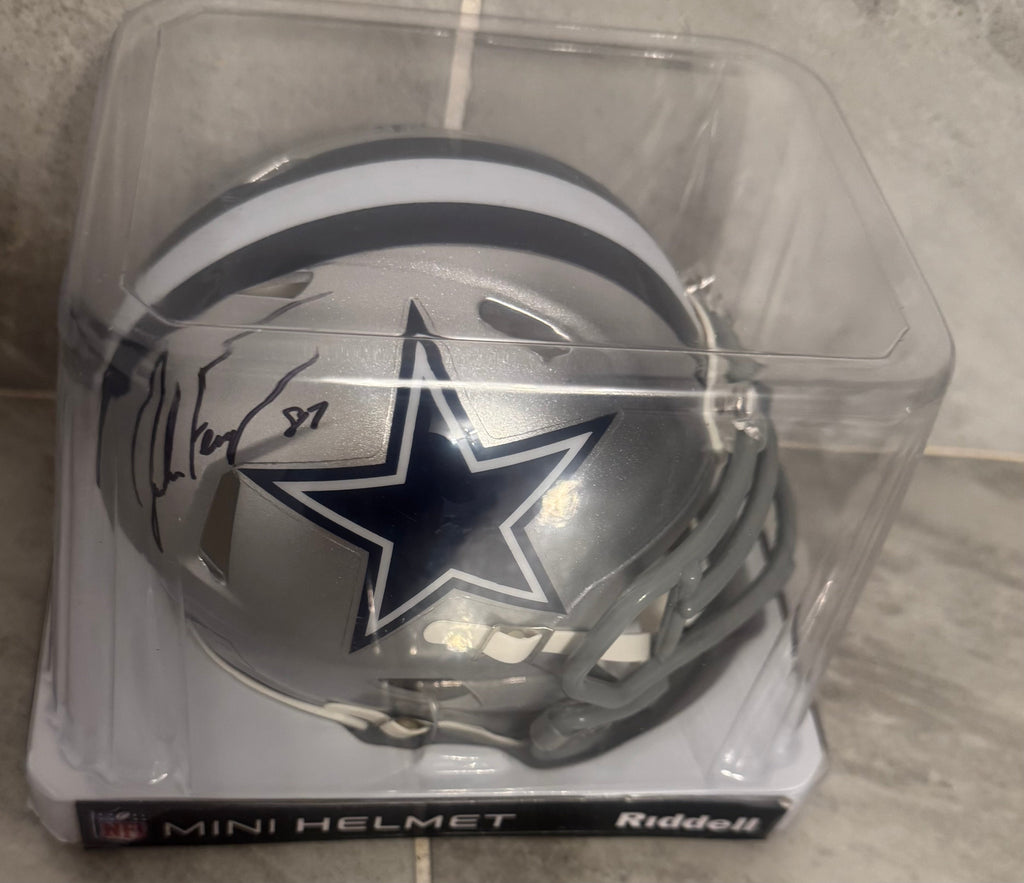 Jake Ferguson Autographed Dallas Cowboys Mini Helmet with product image 4