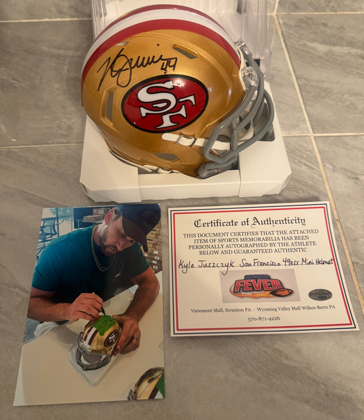 Kyle Juszczyk Autographed San Francisco 49ers Mini Helmet product image 1