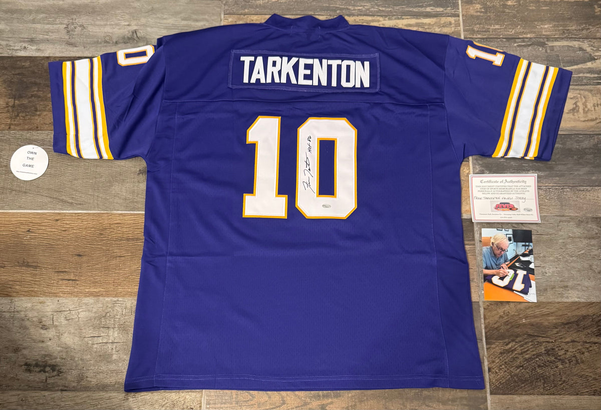 Fran Tarkenton Minnesota Vikings autographed jersey COA & product image 1