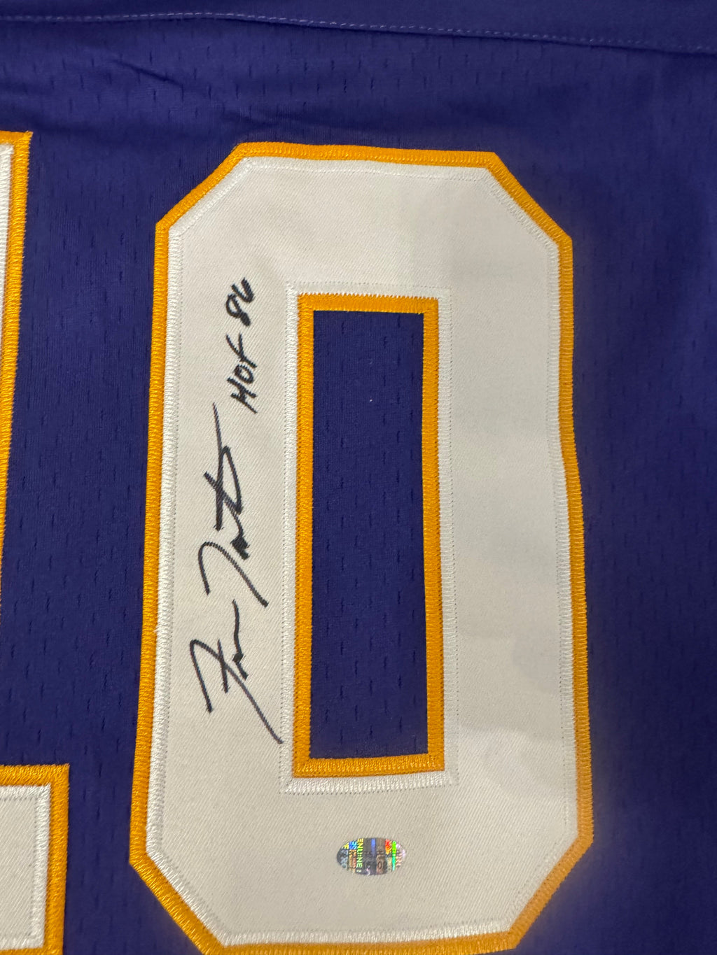 Fran Tarkenton Minnesota Vikings autographed jersey COA & product image 2