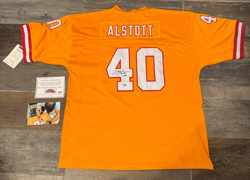 Mike Alstott autographed Tampa Bay Buccaneers jersey COA & product image 1