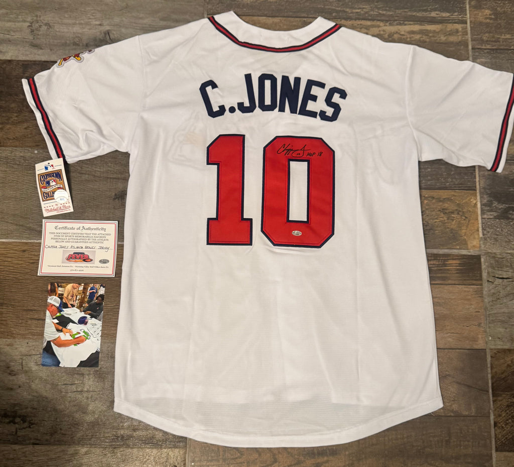 Chipper Jones Atlanta Braves autographed jersey COA photo product image 1