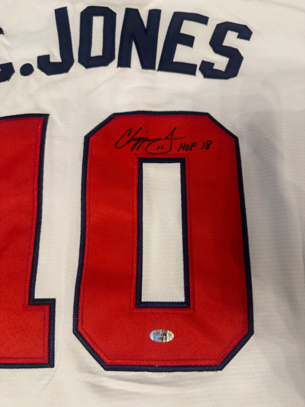 Chipper Jones Atlanta Braves autographed jersey COA photo product image 2
