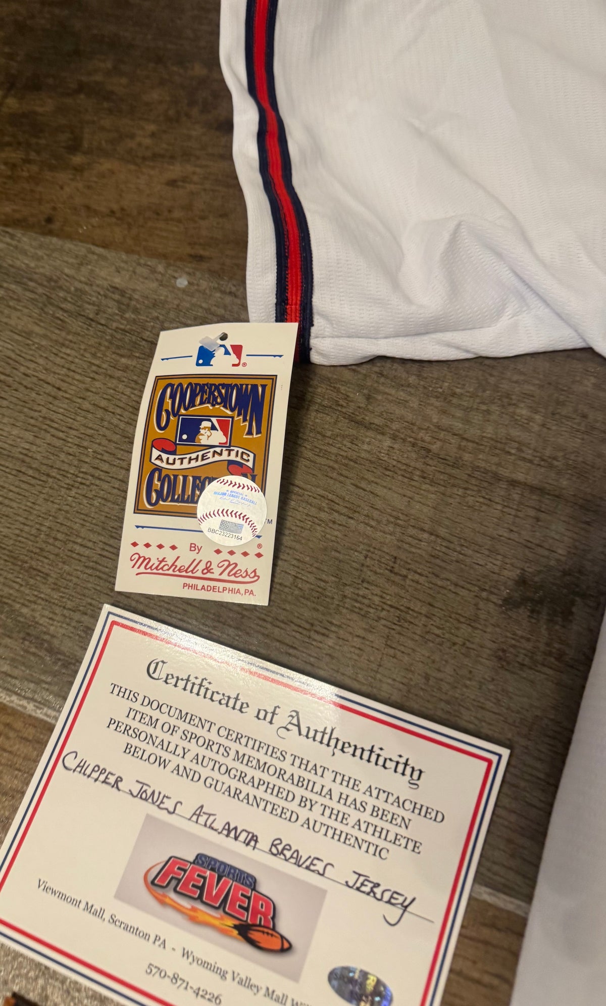 Chipper Jones Atlanta Braves autographed jersey COA photo product image 5