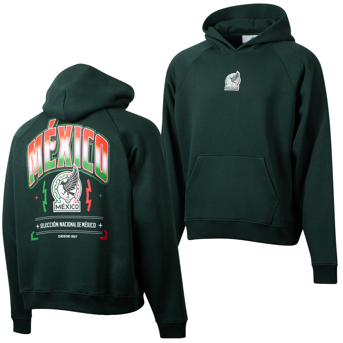 Mexico Men Woven Badge Oversized Hoodie product image 1, provided for visual reference and product detail review