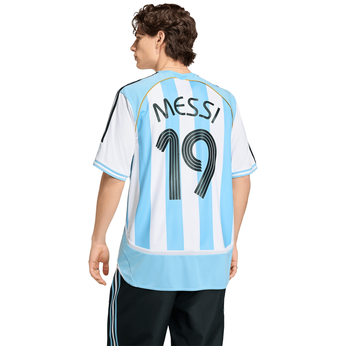 adidas Argentina 2006 Men Home Messi 19 Jersey product image 4, provided for visual reference and product detail review
