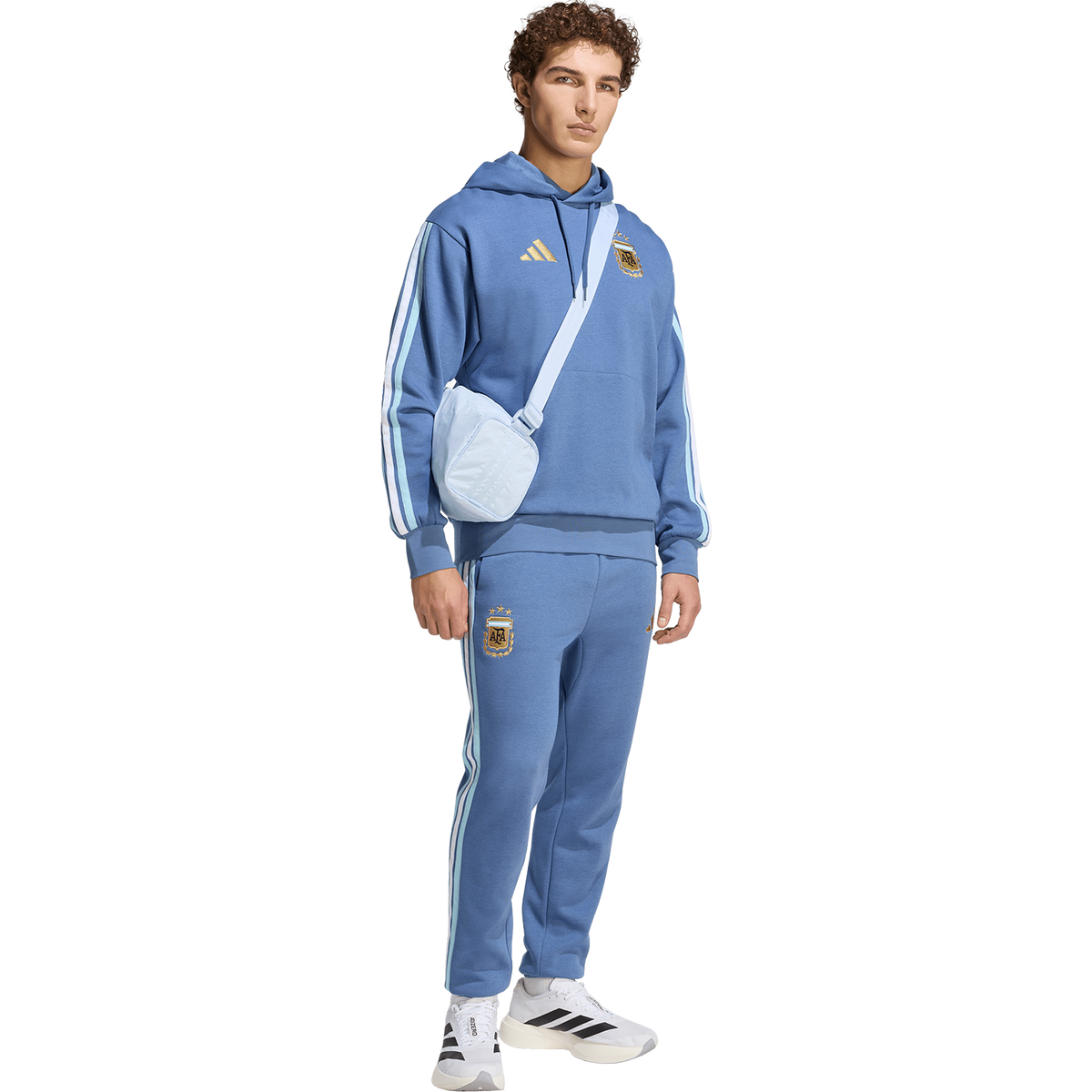 adidas Argentina Men’s DNA Fleece Hoodie product image 4, provided for visual reference and product detail review