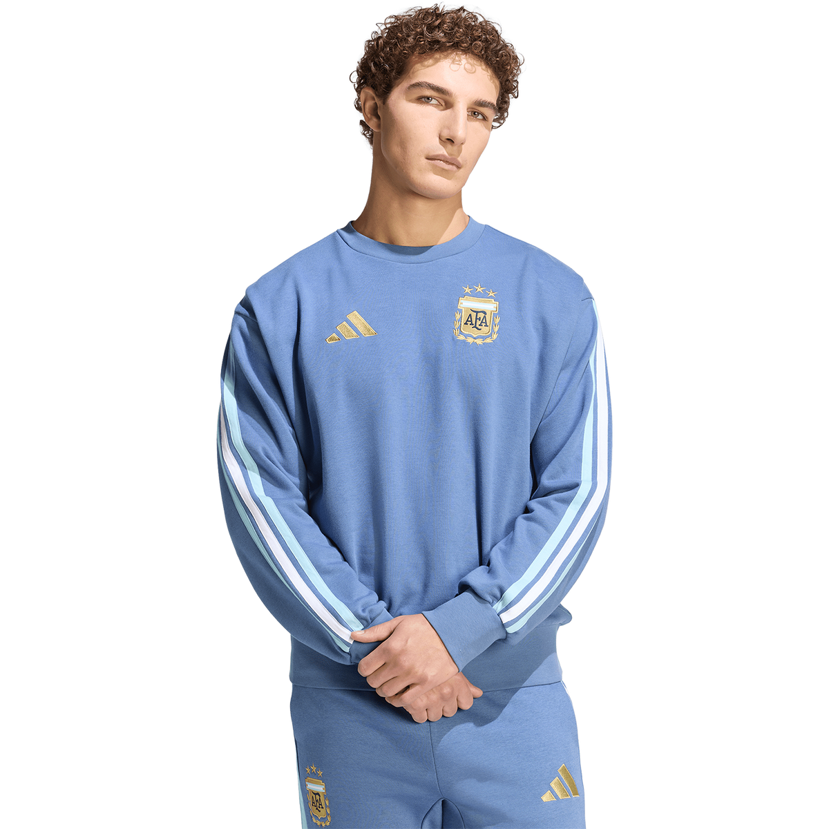 adidas Argentina Men’s DNA Sweat Crew product image 2, provided for visual reference and product detail review