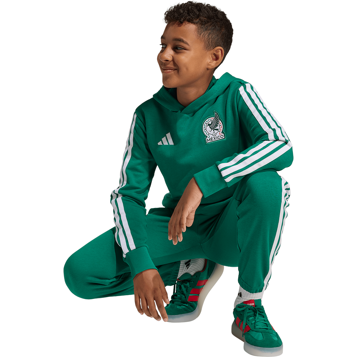 adidas Mexico Youth DNA Hoodie product image 4, provided for visual reference and product detail review