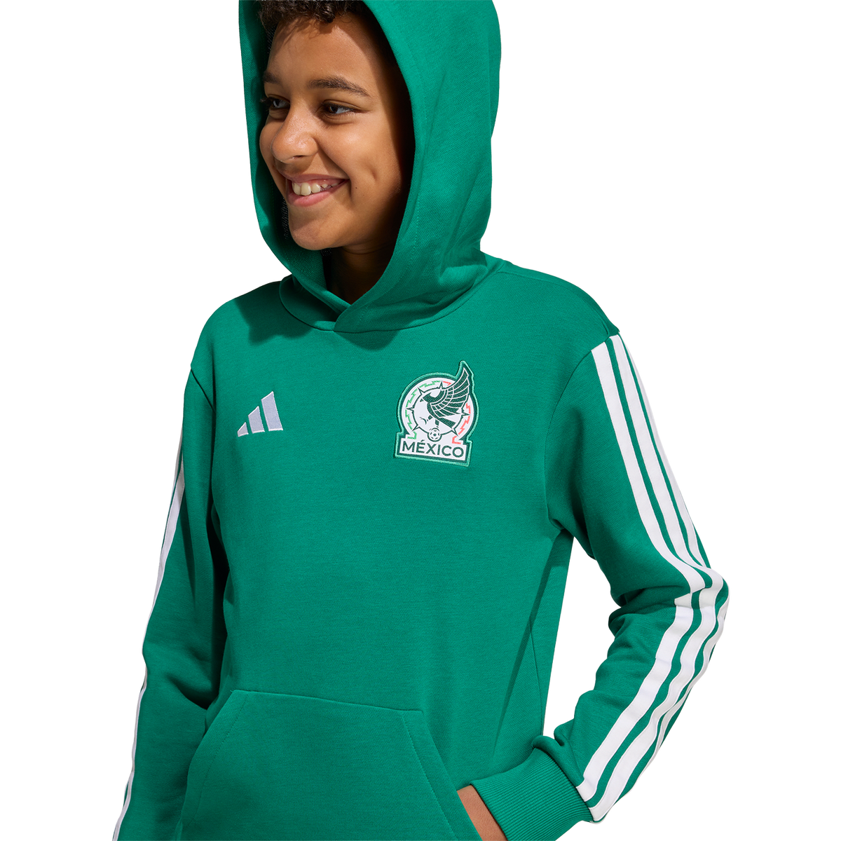 adidas Mexico Youth DNA Hoodie product image 6, provided for visual reference and product detail review