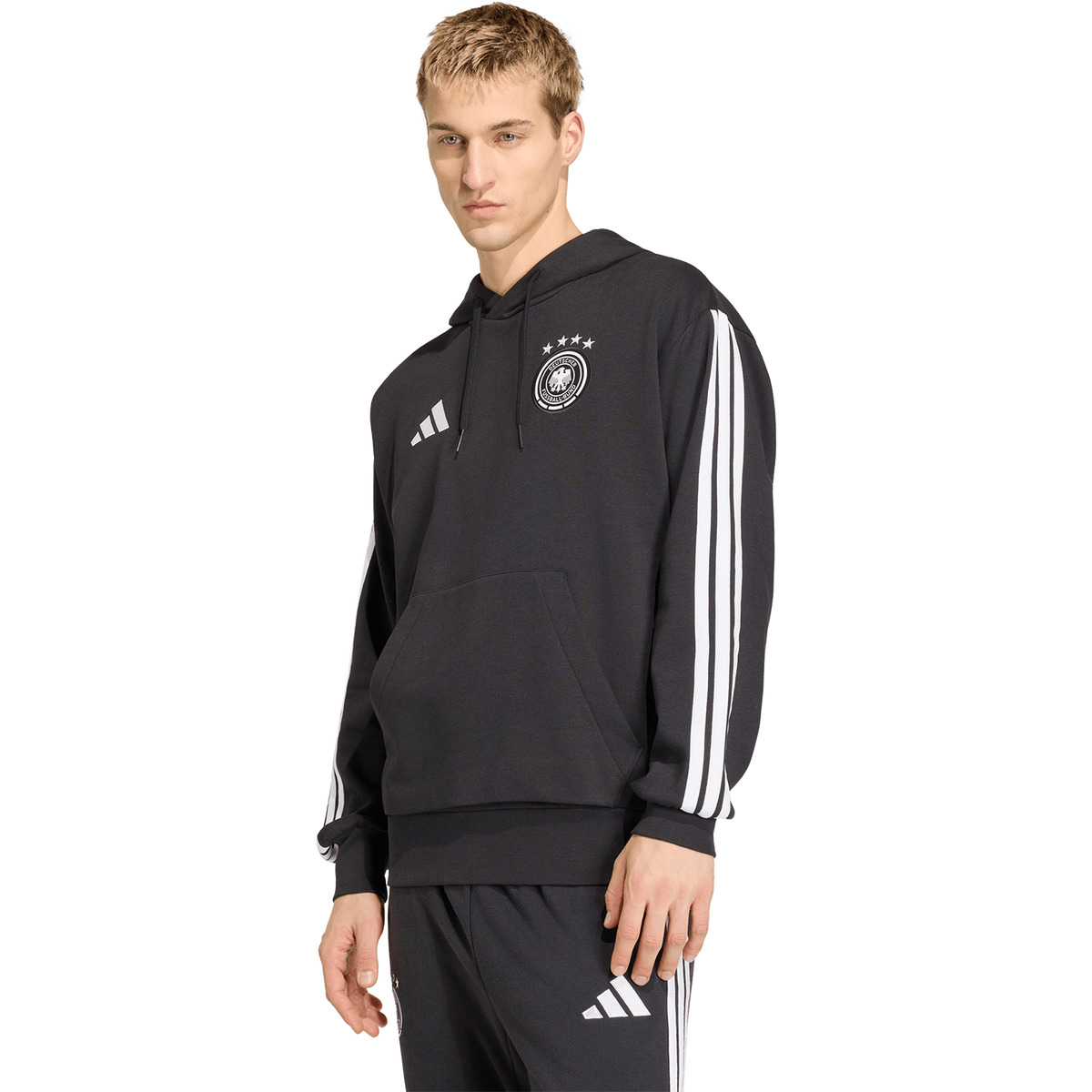 adidas Germany DNA Fleece Hoodie product image 2, provided for visual reference and product detail review