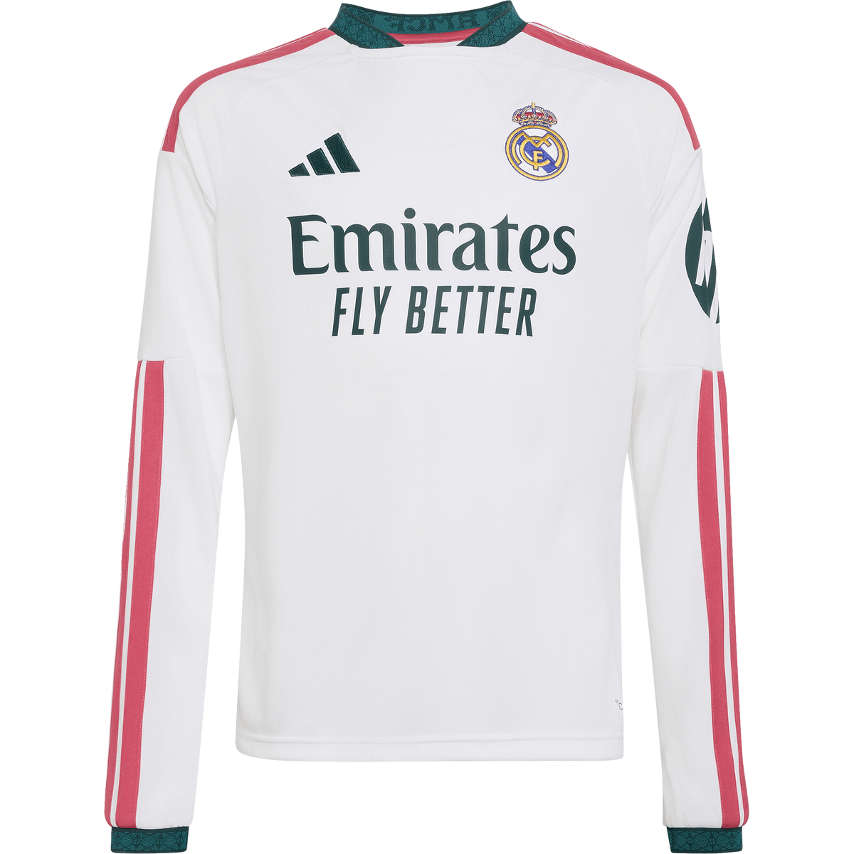 adidas Real Madrid 2026-27 Youth Home Long Sleeve Jersey product image 1, provided for visual reference and product detail