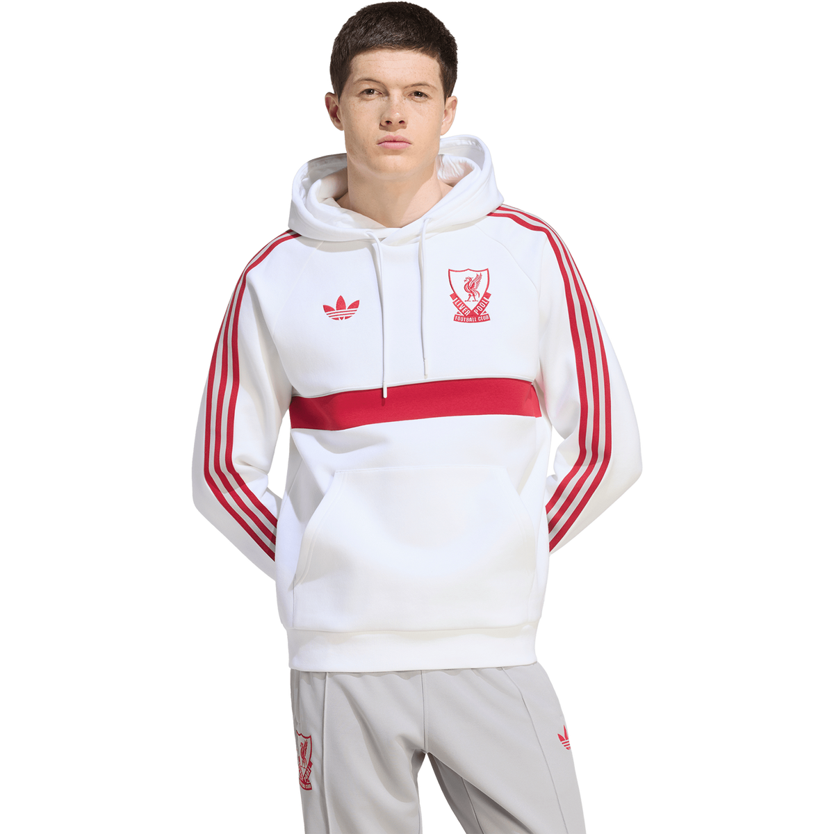 adidas Liverpool FC Men Originals Hoodie product image 2, provided for visual reference and product detail review