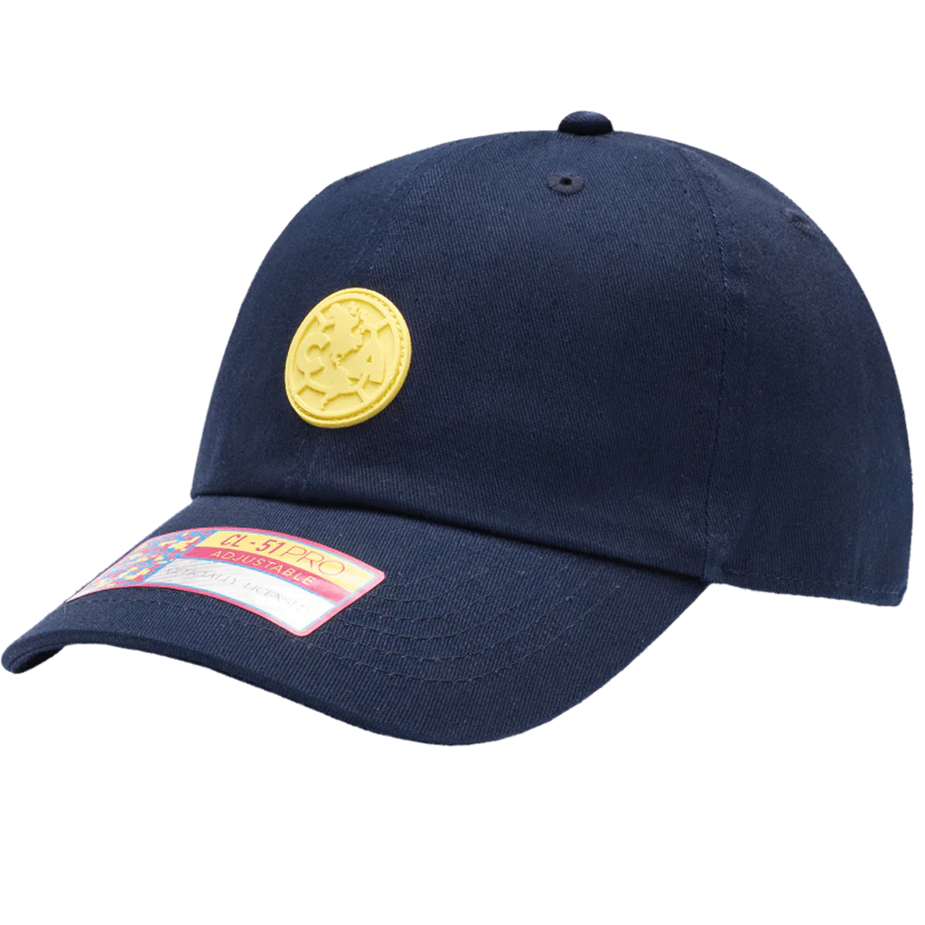 Fan Ink Club America Casuals Classic Navy Dad Hat product image 3, provided for visual reference and product detail review
