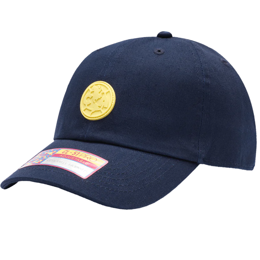 Fan Ink Club America Casuals Classic Navy Dad Hat product image 3, provided for visual reference and product detail review