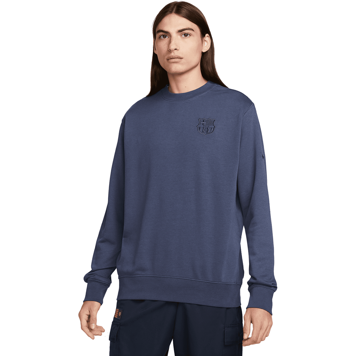 Nike FC Barcelona Men Club Crewneck Sweater product image 1, provided for visual reference and product detail review