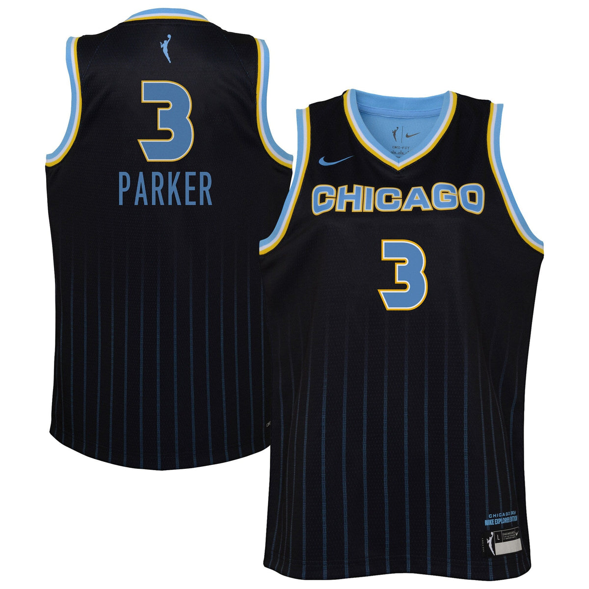Chicago Sky WNBA Explorer Jersey - Candace Parker - Youth product image 2, provided for visual reference and product detail