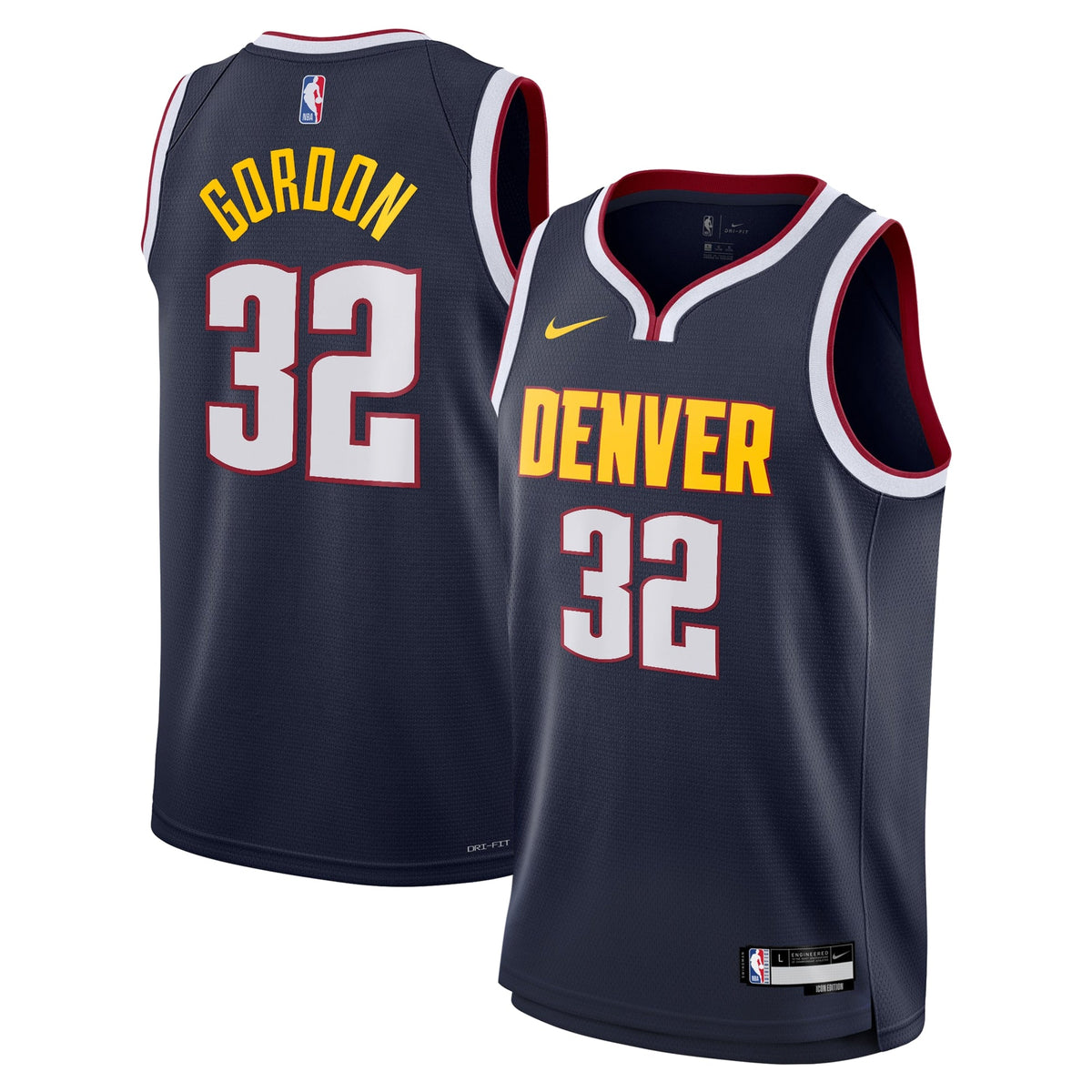 Denver Nuggets Nike Icon Swingman Jersey - Navy - Aaron Gordon - Youth product image 1, provided for visual reference and